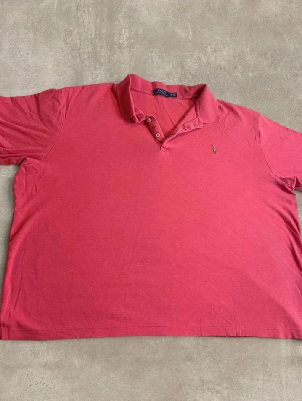 Polo Ralph Lauren Polo Shirt Mens 3XB 3XL Red Flesh Pony Logo Big & Tall Top
